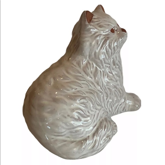 Vintage Cat Ceramic Glazed Terra-cotta Persian - Picture 4 of 8